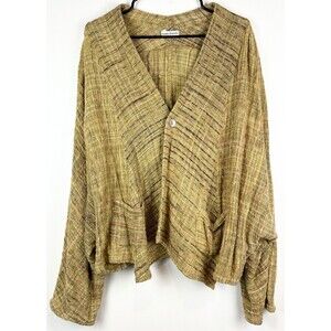 Yasuko Kurisaka Sweater Lagenlook Handwoven Artsy Lagenlook Oversized One Size
